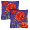 Bright Poppies Decorative Spring Indoor/Outdoor Pillow Cover (set of 2)